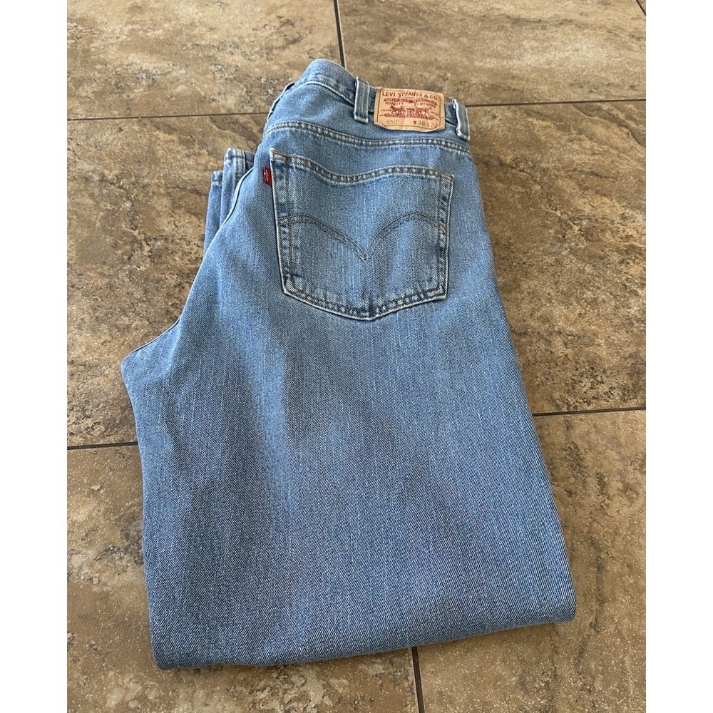 Levi's 550 Relaxed Fit Jeans Mens 38x32 Blue Denim Tapered Leg Fit 37X31